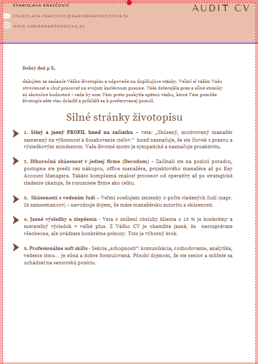 kontrola životopisu